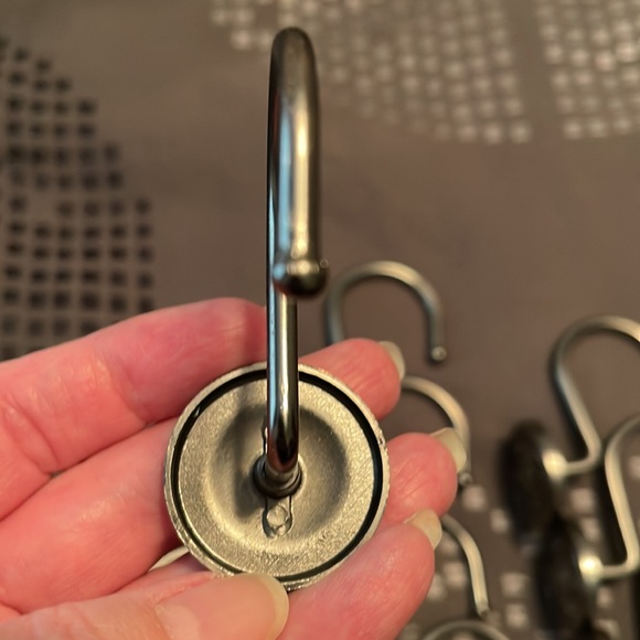 Light oil-rubbed bronze style shower curtain hooks (12) NWOT - Picture 3 of 5